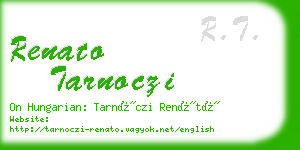 renato tarnoczi business card